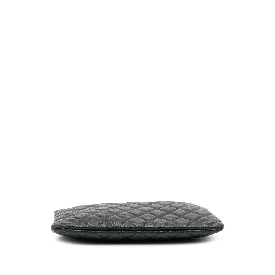 Chanel Medium Quilted Caviar O Case Clutch
