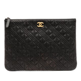 Chanel Medium Quilted Caviar O Case Clutch