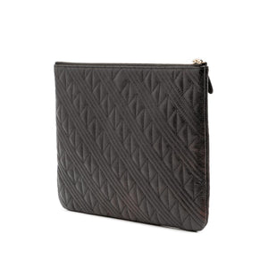 Chanel Medium Quilted Caviar O Case Clutch