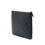 Chanel Medium Quilted Caviar O Case Clutch