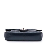 Chanel Medium Quilted Glazed Calfskin Coco Pleats Flap