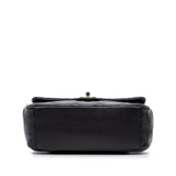 Chanel Medium Quilted Glazed Calfskin Gold Bar Top Handle Flap