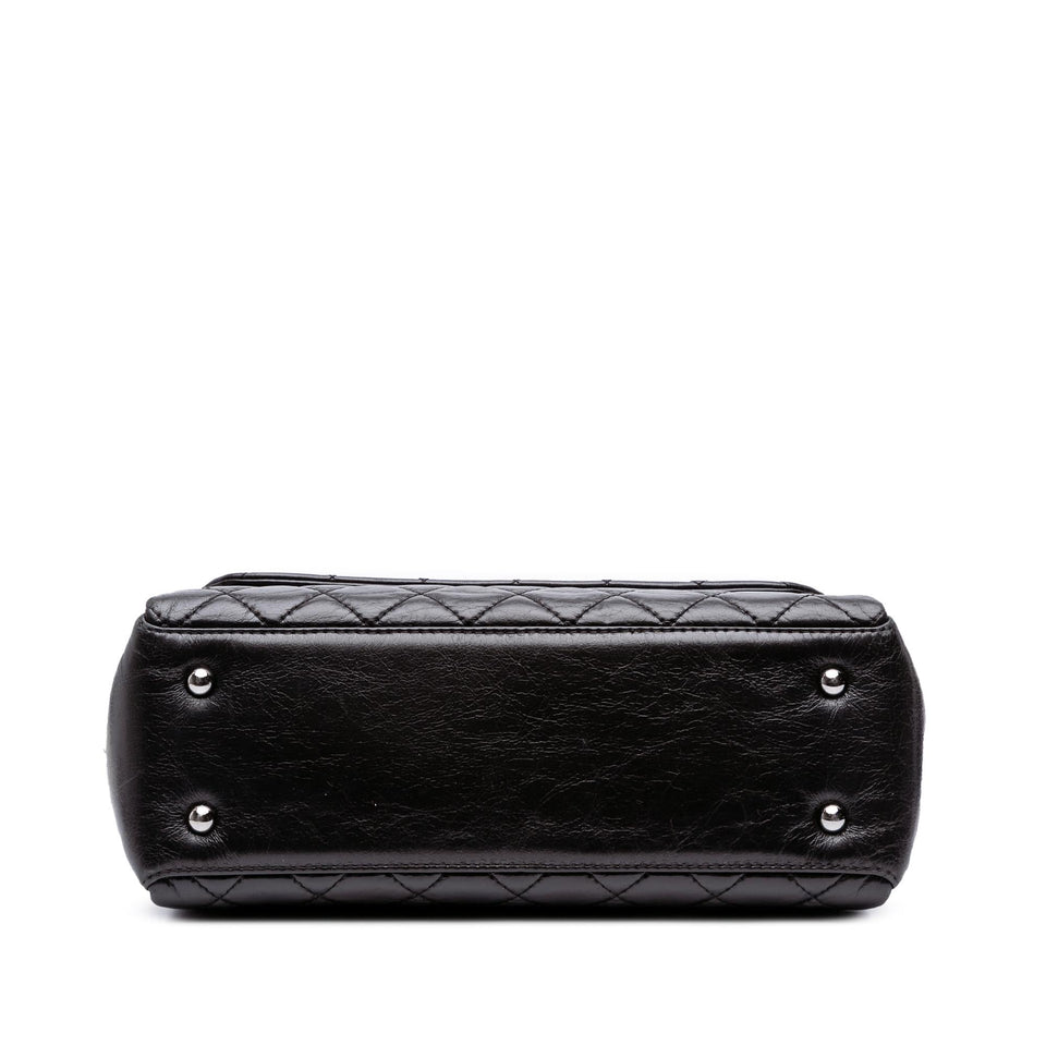 Chanel Medium Quilted Glazed Calfskin Lady Pearly Flap