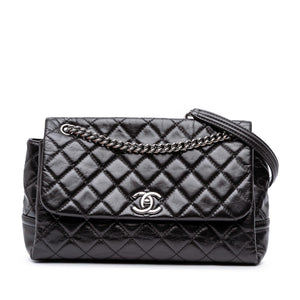 Chanel Medium Quilted Glazed Calfskin Lady Pearly Flap