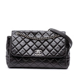 Chanel Medium Quilted Glazed Calfskin Lady Pearly Flap
