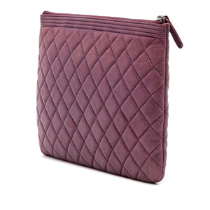 Chanel Medium Quilted Lambskin Boy O Case Clutch