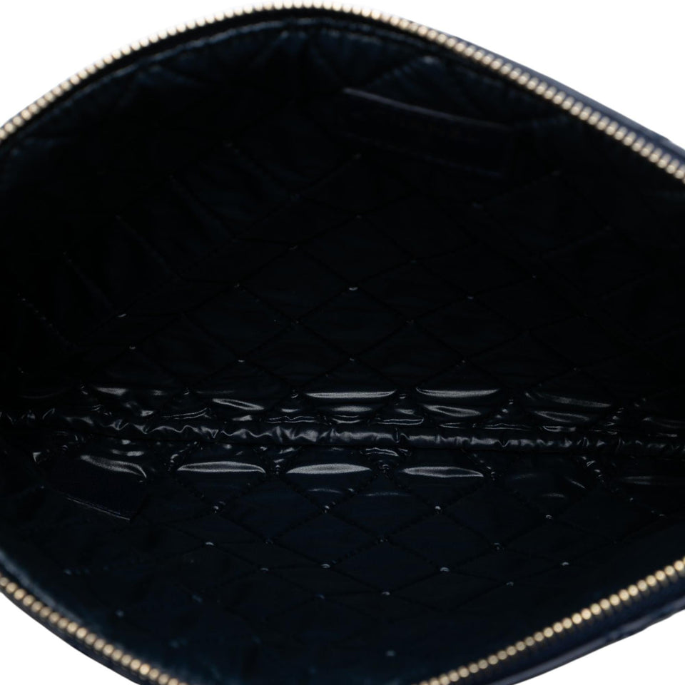 Chanel Medium Quilted Lambskin Double Stitch Tassel O Case Clutch