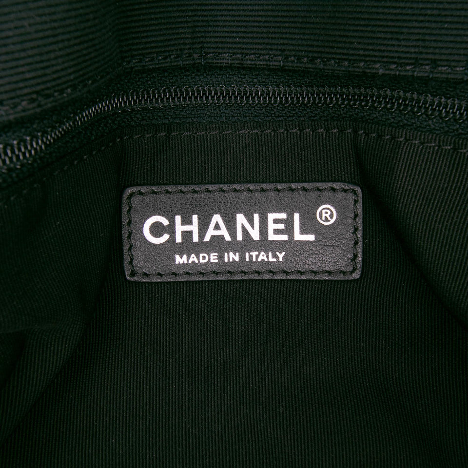 Chanel Medium Quilted Lambskin Grosgrain Two Tone Flap