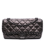 Chanel Medium Quilted Metallic Aged Calfskin Chain Me Flap