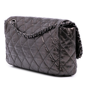 Chanel Medium Quilted Metallic Aged Calfskin Chain Me Flap
