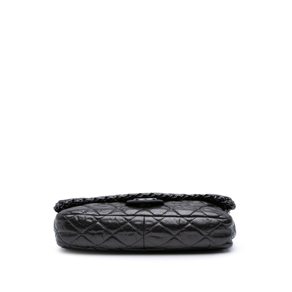 Chanel Medium Quilted Metallic Aged Calfskin Chain Me Flap