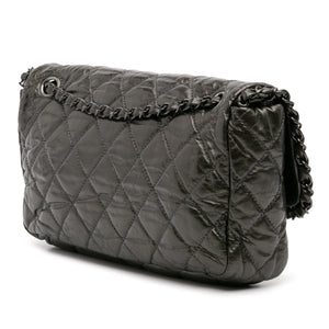 Chanel Medium Quilted Metallic Aged Calfskin Chain Me Flap