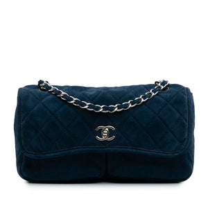 Chanel Medium Quilted Nubuck Natural Beauty Split Pocket Flap