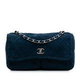 Chanel Medium Quilted Nubuck Natural Beauty Split Pocket Flap