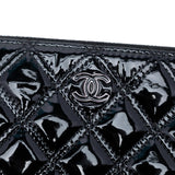 Chanel Medium Quilted Patent Double Stitch O Case Clutch
