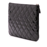Chanel Medium Quilted Patent O Case Clutch