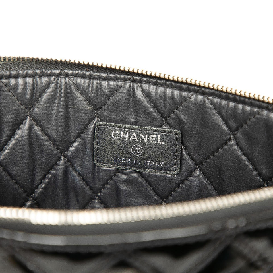 Chanel Medium Quilted Patent O Case Clutch