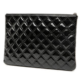 Chanel Medium Quilted Patent O Case Clutch