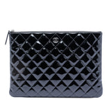 Chanel Medium Quilted Patent O Case Clutch