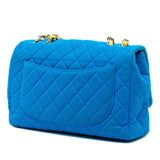 Chanel Medium Quilted Perforated Jersey Single Flap