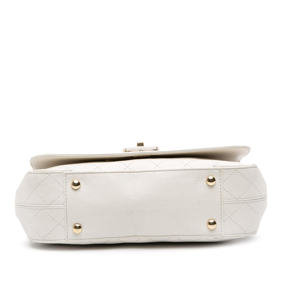 Chanel Medium Stitched Calfskin Covered CC Flap