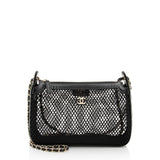 Chanel Mesh Lambskin Clutch with Chain