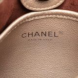 Chanel Metallic Calfskin Quilted Jungle Stroll Hobo
