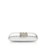 Chanel Metallic Crumpled Lambskin Fringe Clutch