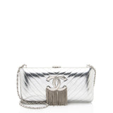 Chanel Metallic Crumpled Lambskin Fringe Clutch