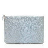 Chanel Metallic Lambskin Camellia Large O-Case