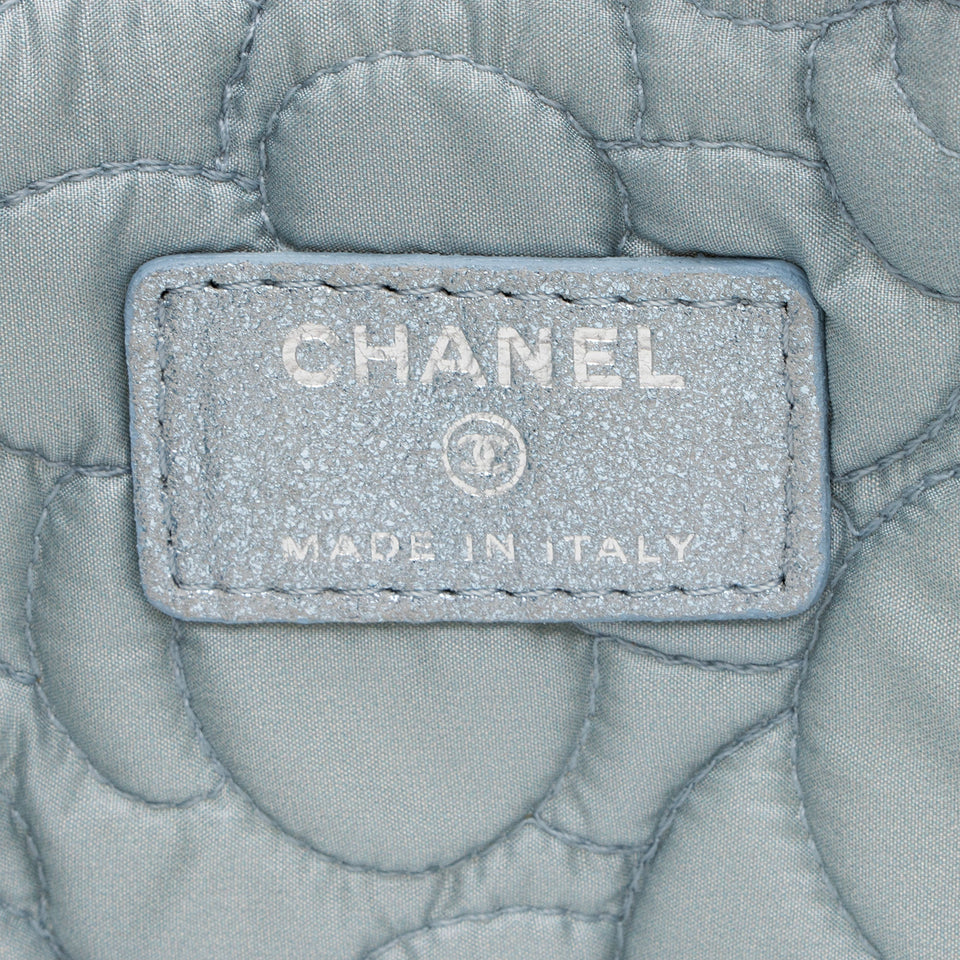 Chanel Metallic Lambskin Camellia Large O-Case