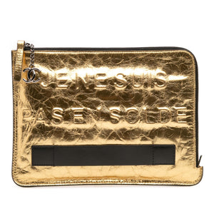 Chanel Metallic Lambskin Je Ne Suis Pas En Solde Clutch