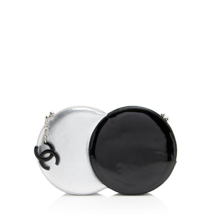 Chanel Metallic Lambskin Patent Leather Double Circle Clutch