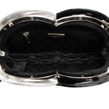 Chanel Metallic Lambskin Patent Leather Double Circle Clutch