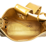 Chanel Metallic Patent Mademoiselle Lock Convertible Wrist Clutch Bag