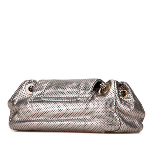Chanel Metallic Perforated Calfskin Drill Accordion Flap