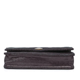 Chanel Metiers d’Art Quilted Iridescent Lambskin Tartan Button Wallet On Chain