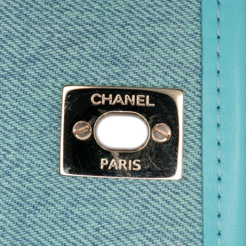 Chanel Mini CC Quilted Denim Messenger Flap