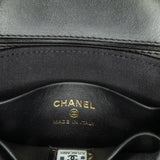 Chanel Mini CC Quilted Patent Leather Top Handle Clutch with Chain