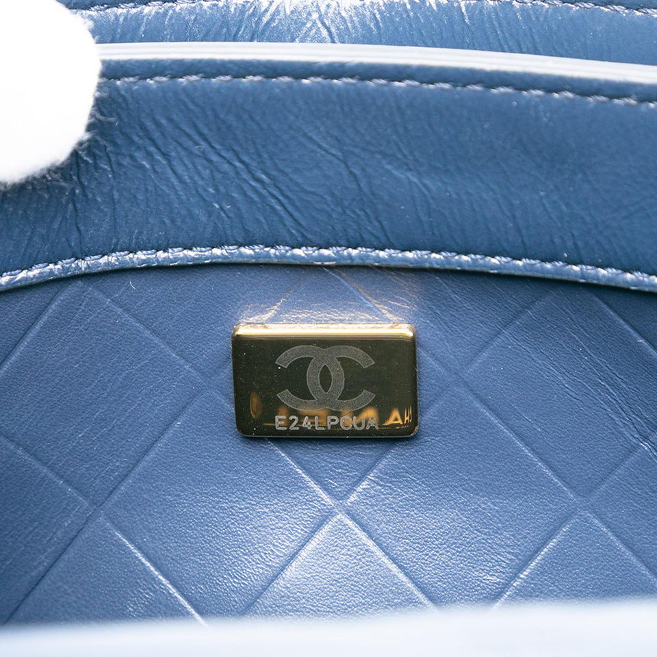 Chanel Mini CC Quilted Shiny Calfskin Round Moon Messenger Flap