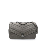 Chanel Mini Embellished Calfskin Chevron Square Envelop Flap