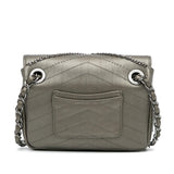 Chanel Mini Embellished Calfskin Chevron Square Envelop Flap