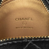 Chanel Mini Lambskin Golden Plate Round Clutch with Chain (SHG-WiHX9Q)