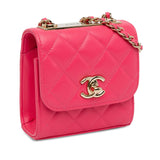 Chanel Mini Lambskin Trendy CC Clutch With Chain