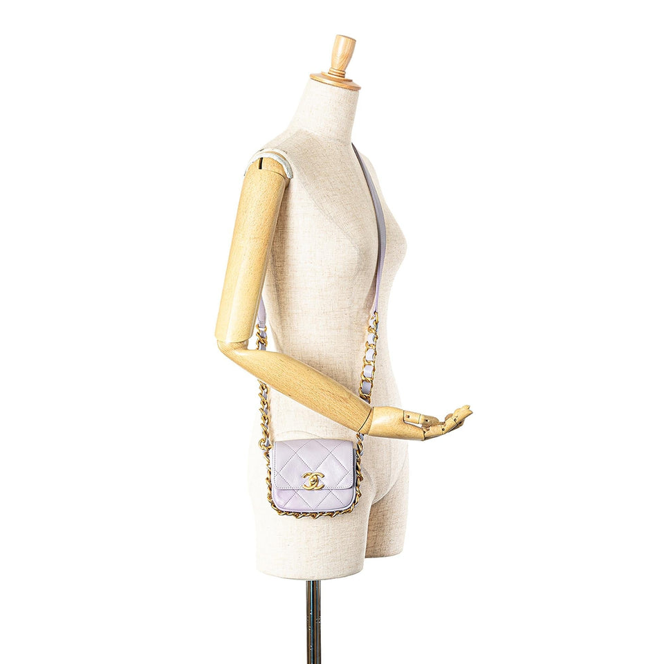 Chanel Mini Quilted Calfskin Framing Chain Flap