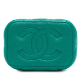 Chanel Mini Quilted Caviar CC Sweetheart Vanity Case with Chain