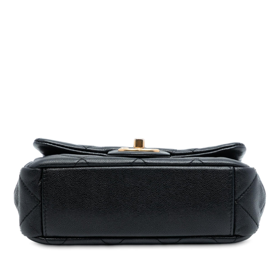 Chanel Mini Quilted Caviar Top Handle Flap