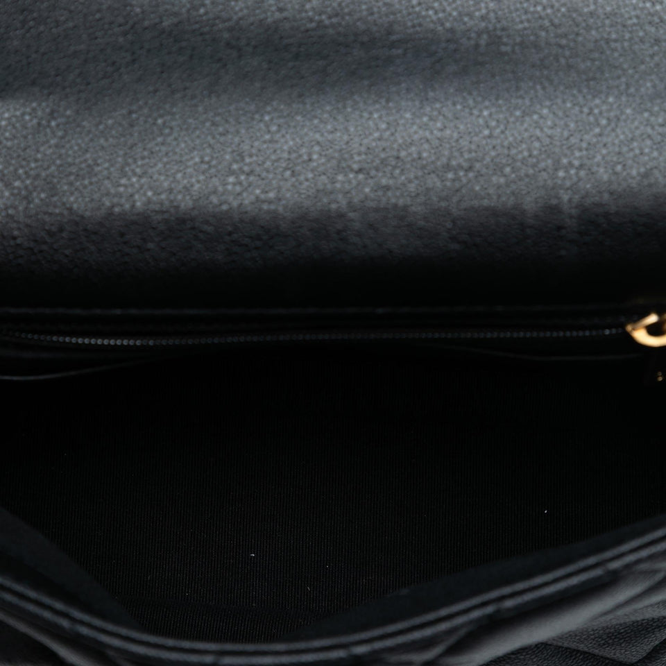 Chanel Mini Quilted Caviar Top Handle Flap