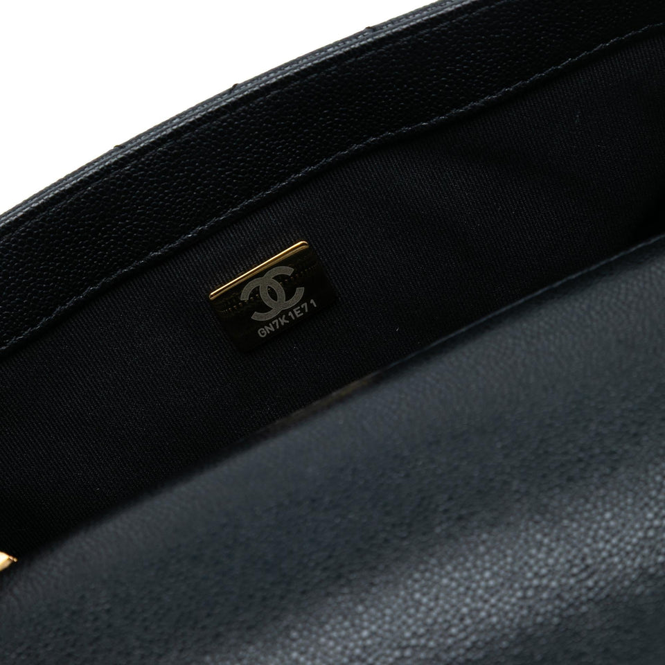 Chanel Mini Quilted Caviar Top Handle Flap