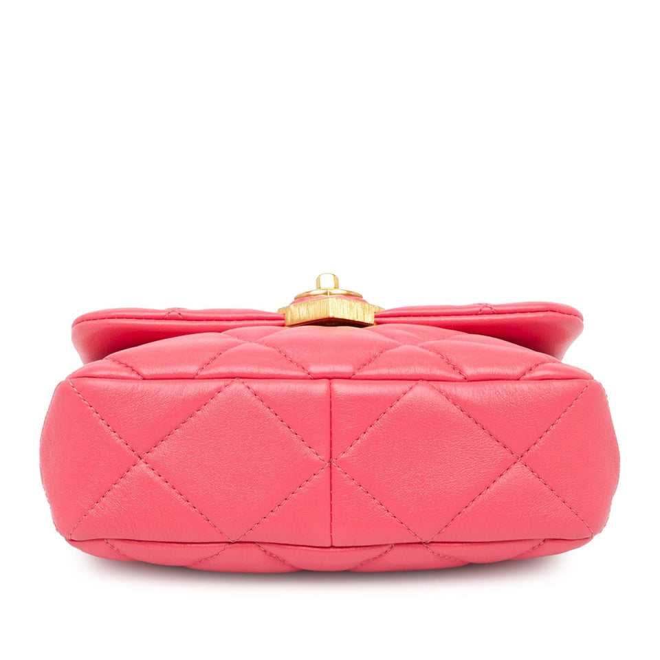 Chanel Mini Quilted Lambskin Acrylic Coco Love Flap